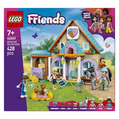 Lego Friends 42651 Veterinarska klinika za konje in hišne ljubljenčke