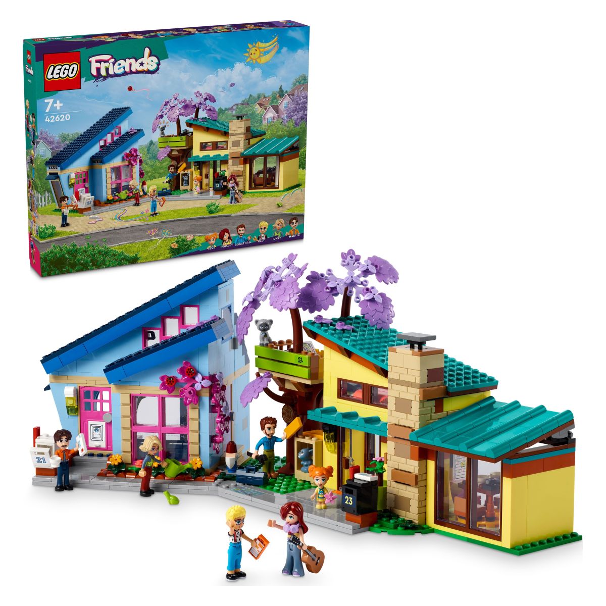 Lego Friends 42620 Družinski hiši Ollyja in Paisley
