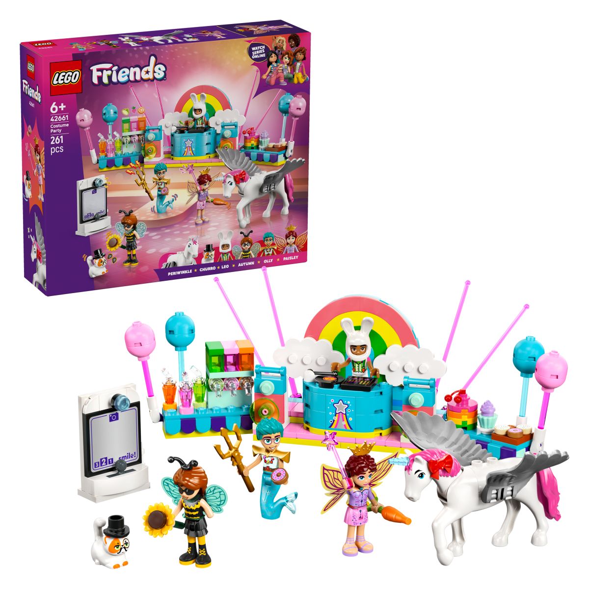 Lego Friends 42661 Zabava v maskah s samorogom in dobro vilo