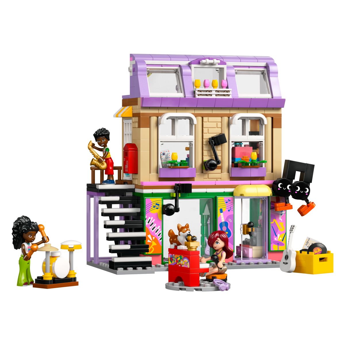 Lego Friends 42653 Glasbena trgovina in stanovanje