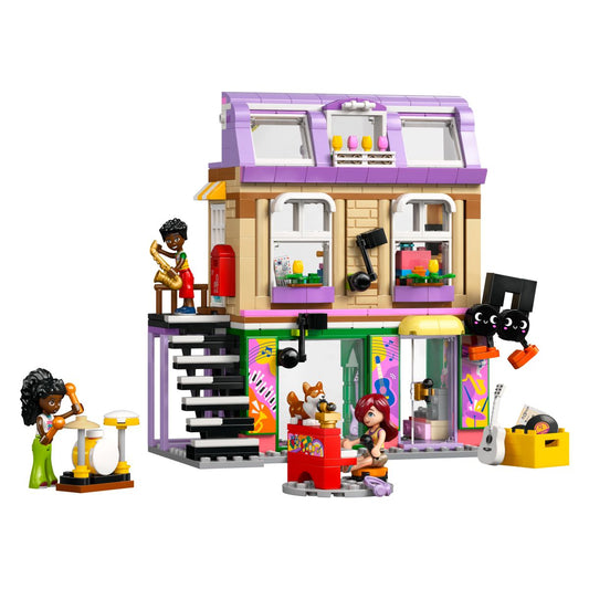 Lego Friends 42653 Glasbena trgovina in stanovanje