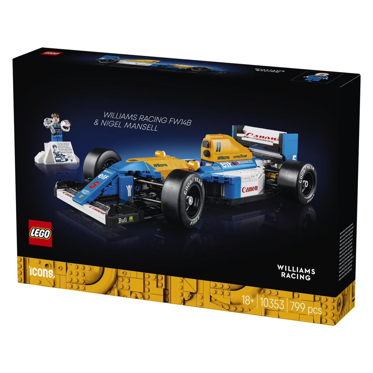 Lego Icons 10353 Williams Racing FW14B in Nigel Mansell