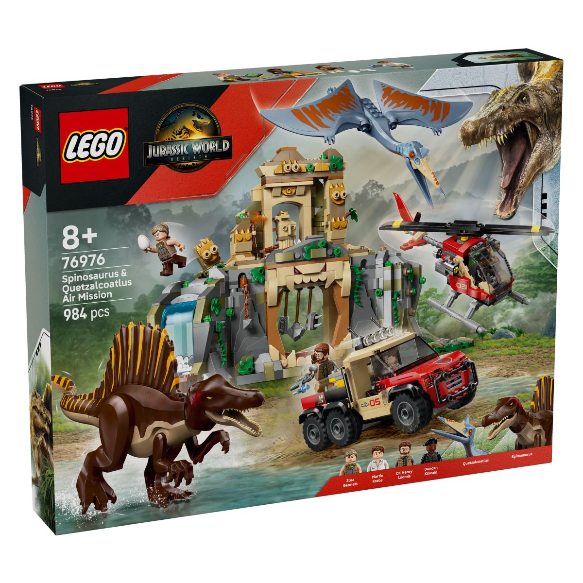 Lego Jurassic World 76976 Po zraku po spinozavra in quetzalcoatlusa