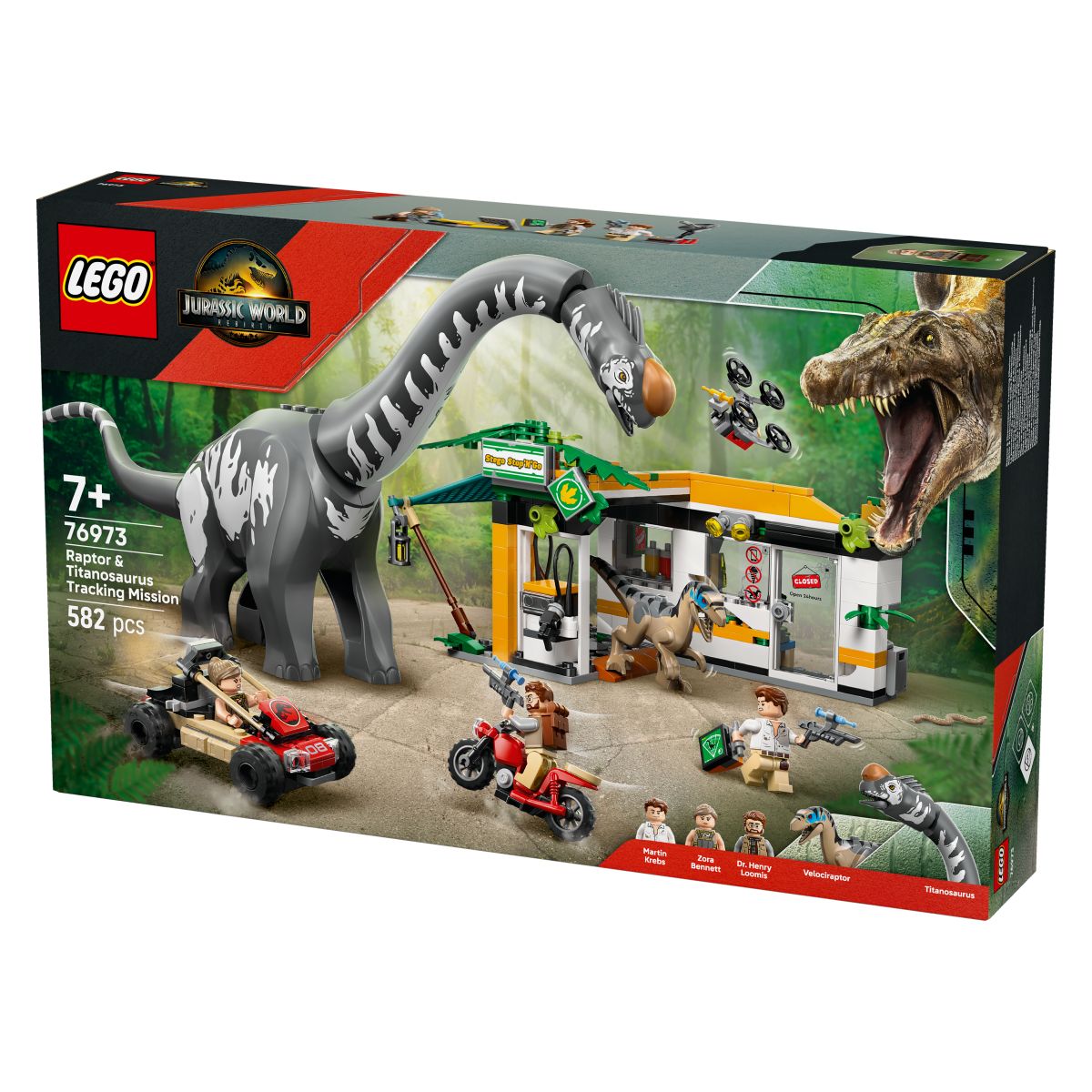 Lego Jurassic World 76973 Zasledovanje raptorja in titanozavra