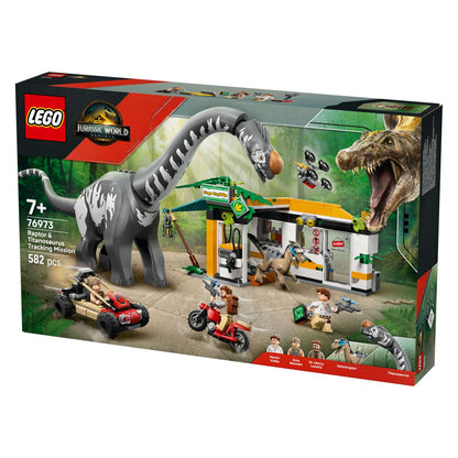 Lego Jurassic World 76973 Zasledovanje raptorja in titanozavra
