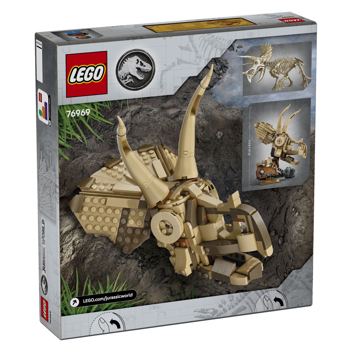 Lego Jurassic World 76969 Dinozavrski fosili: triceratopova lobanja