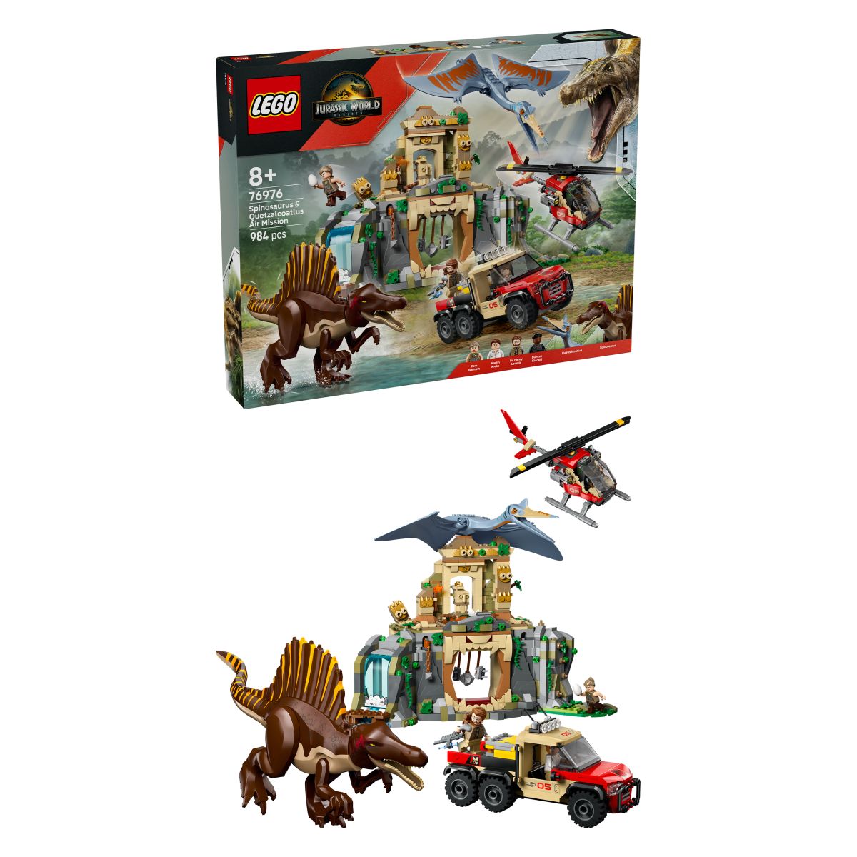 Lego Jurassic World 76976 Po zraku po spinozavra in quetzalcoatlusa