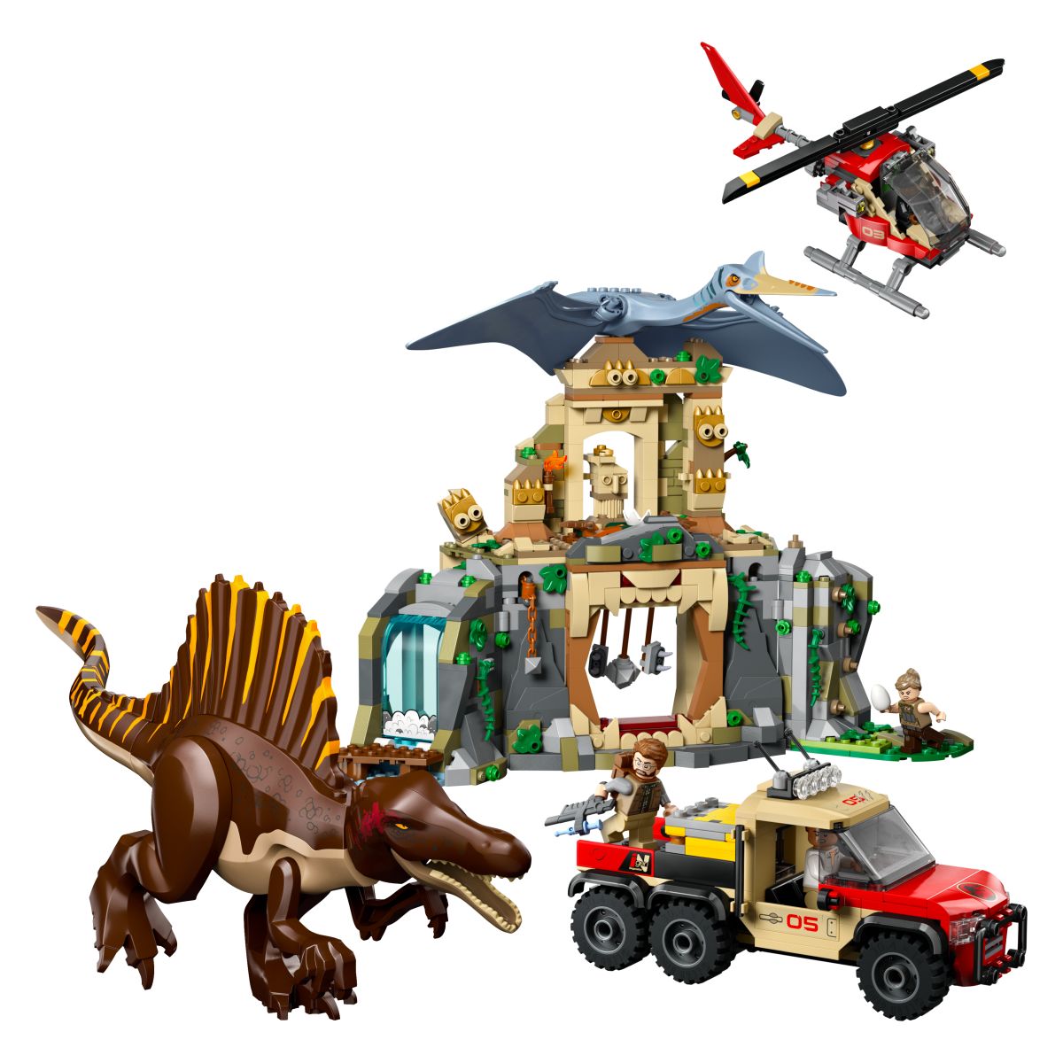 Lego Jurassic World 76976 Po zraku po spinozavra in quetzalcoatlusa
