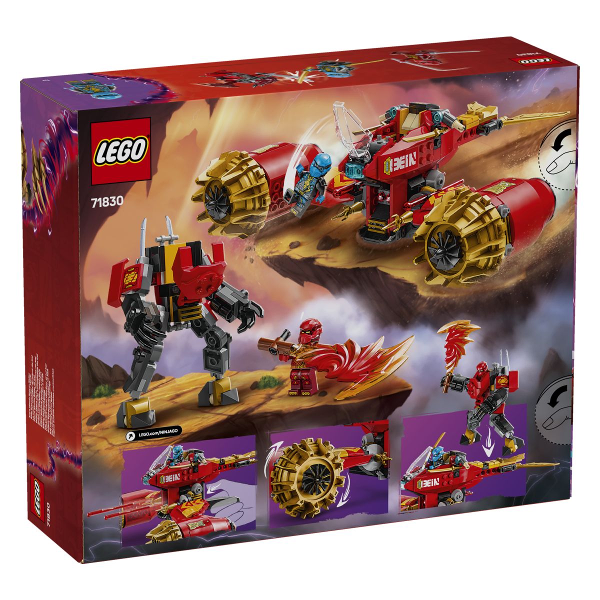 Lego Ninjago 71830 Kaijevo nevihtno robotsko vozilo