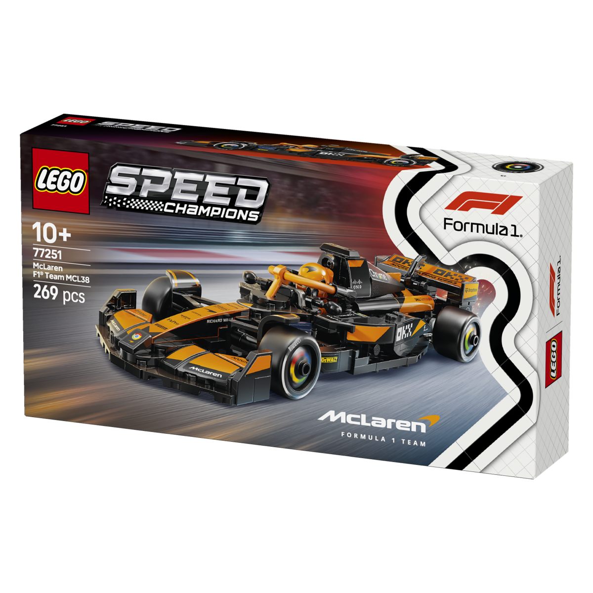 Lego Speed Champions 77251 Dirkalni avtomobil McLaren F1 Team MCL38