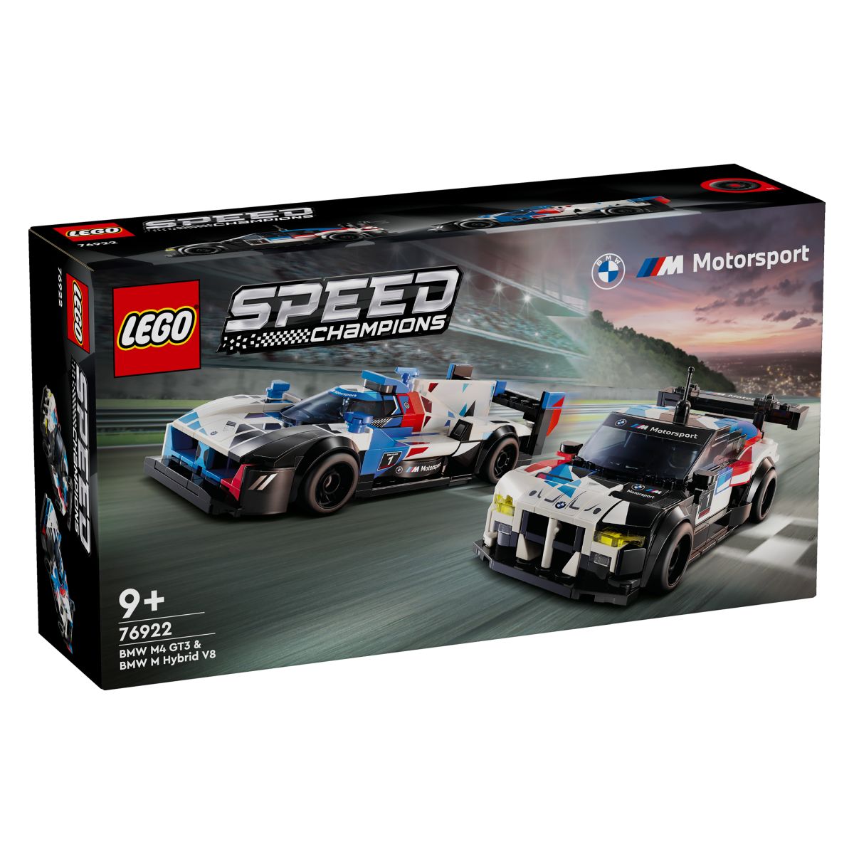 Lego Speed Champions 76922 Dirkalna avtomobila BMW M4 GT3 in BMW M Hybrid V8
