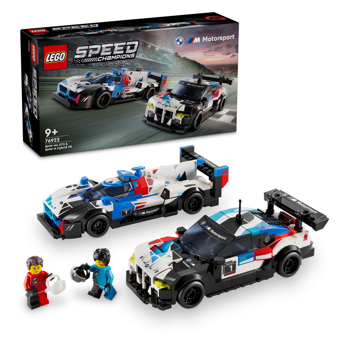 Lego Speed Champions 76922 Dirkalna avtomobila BMW M4 GT3 in BMW M Hybrid V8