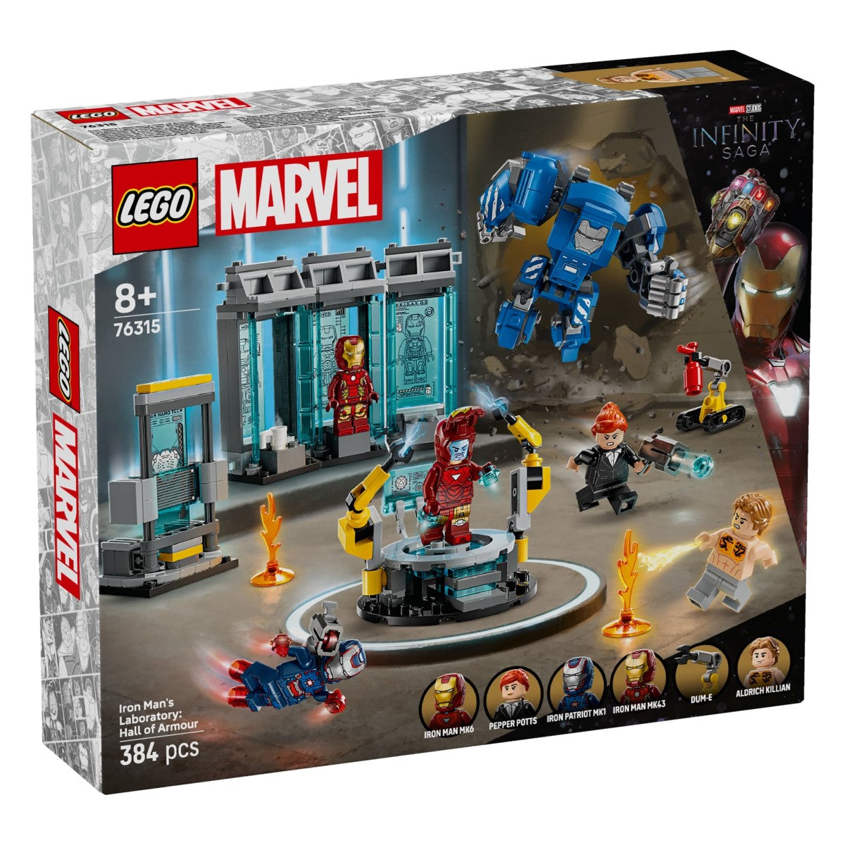Lego Super Heroes 76315 Iron Manov laboratorij: Dvorana oklepov