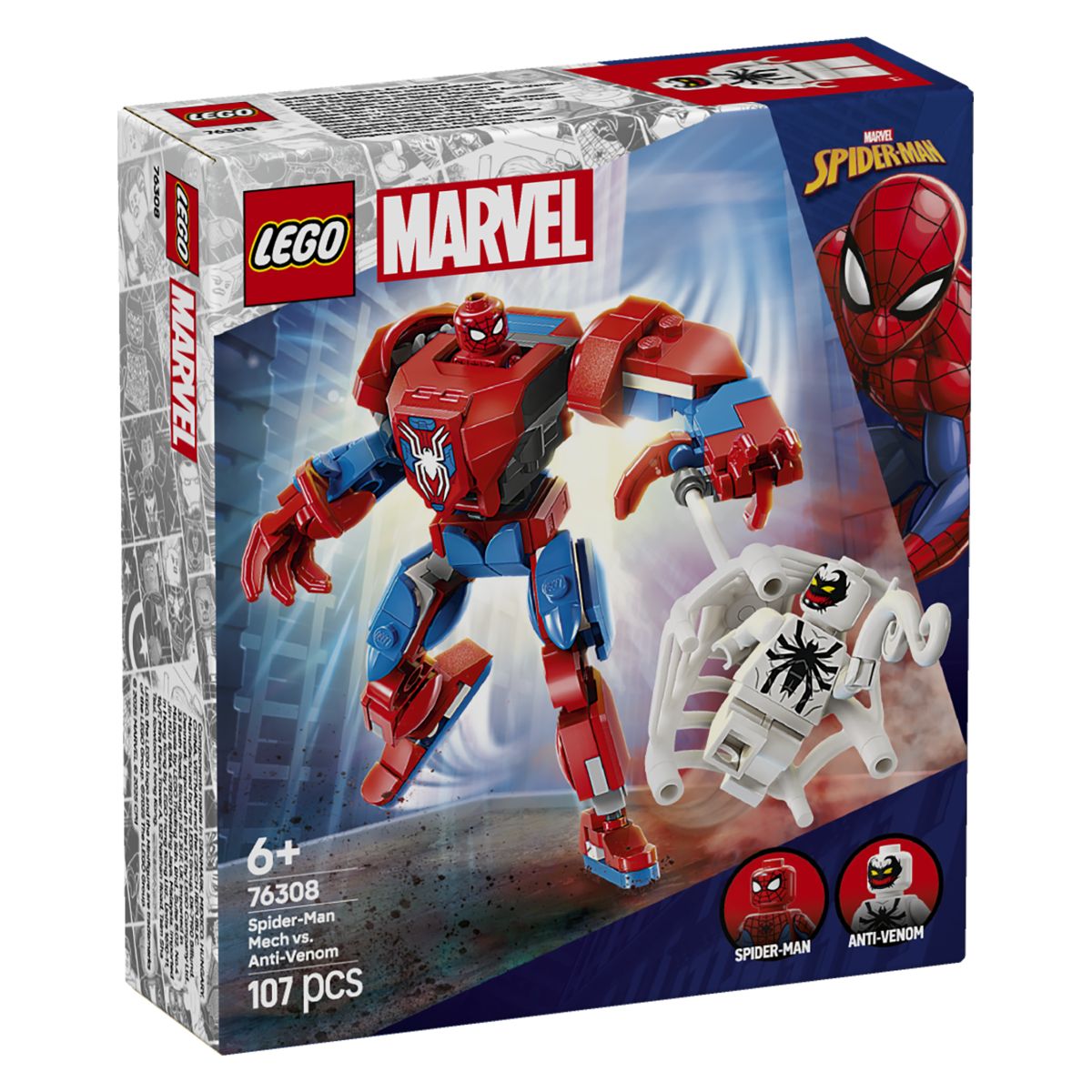 Lego Super Heroes 76308 Robotski oklep Spider-Man proti Anti-Venomu