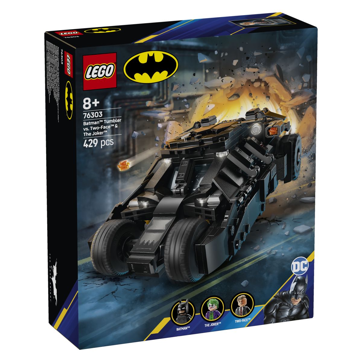 Lego Super Heroes 76303 Batmanov Tumbler proti Two Faceu in Jokerju