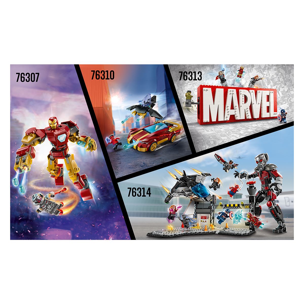 Lego Super Heroes 76313 Logotip in minifigure MARVEL