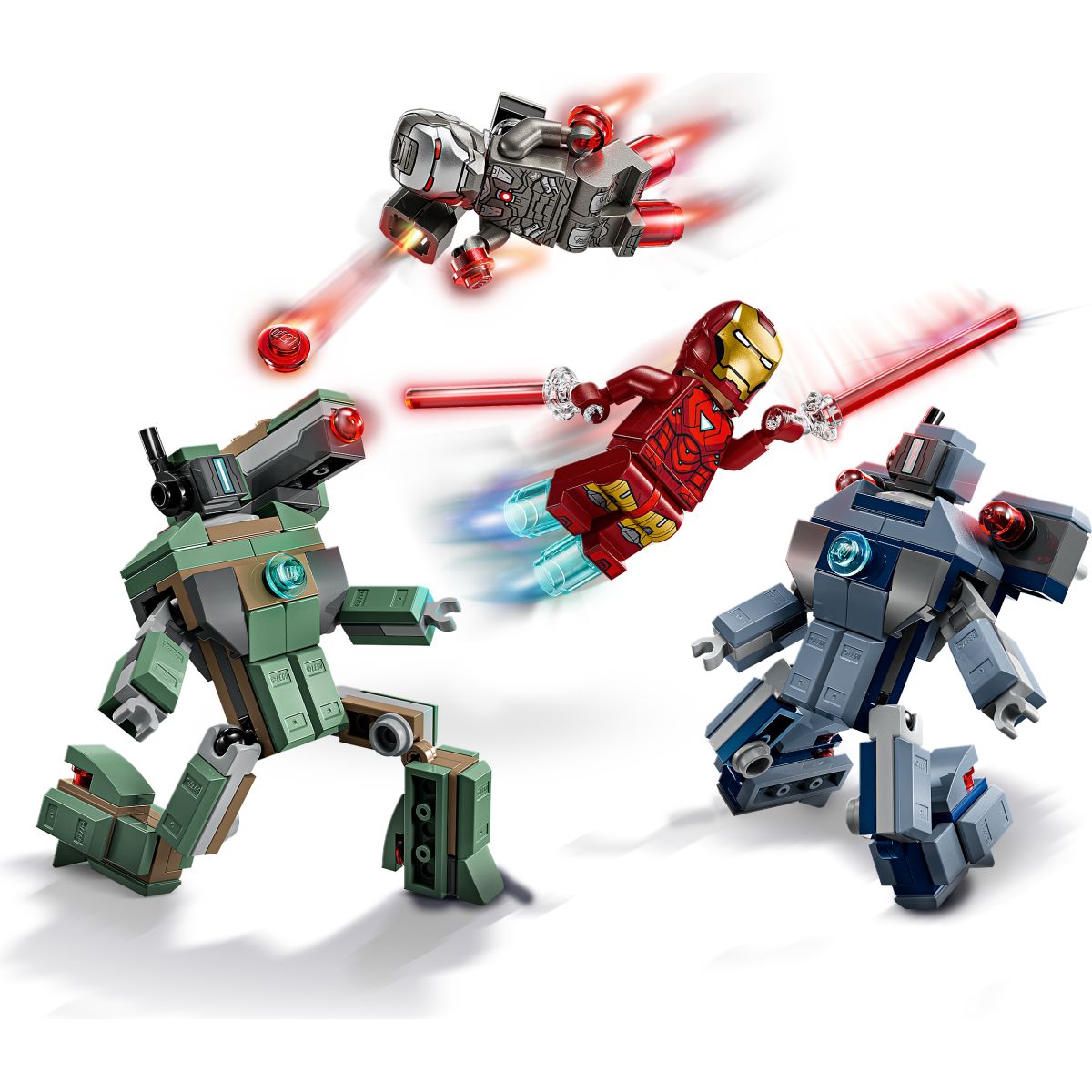 Lego Super Heroes 76320 Iron Man in War Machine proti dronom Hammer