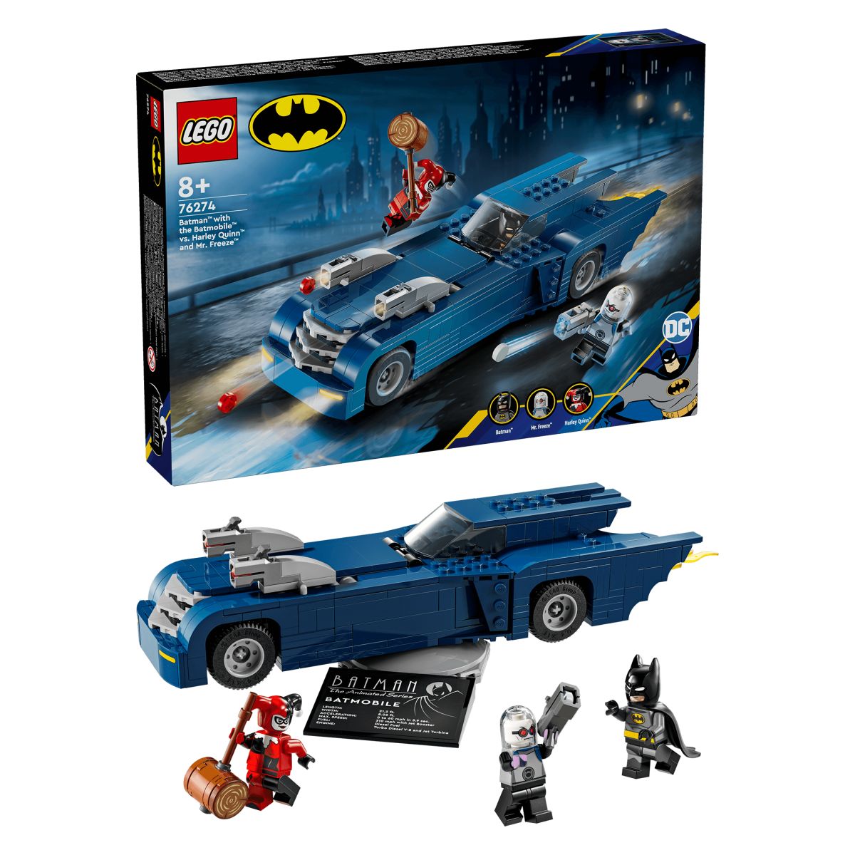 Lego Super Heroes 76274 Batman z Batmobilom proti Harley Quinn in G. Freezu