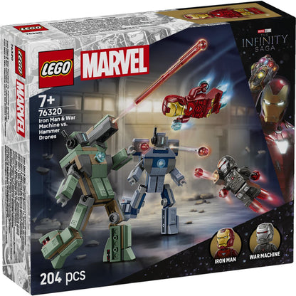 Lego Super Heroes 76320 Iron Man in War Machine proti dronom Hammer