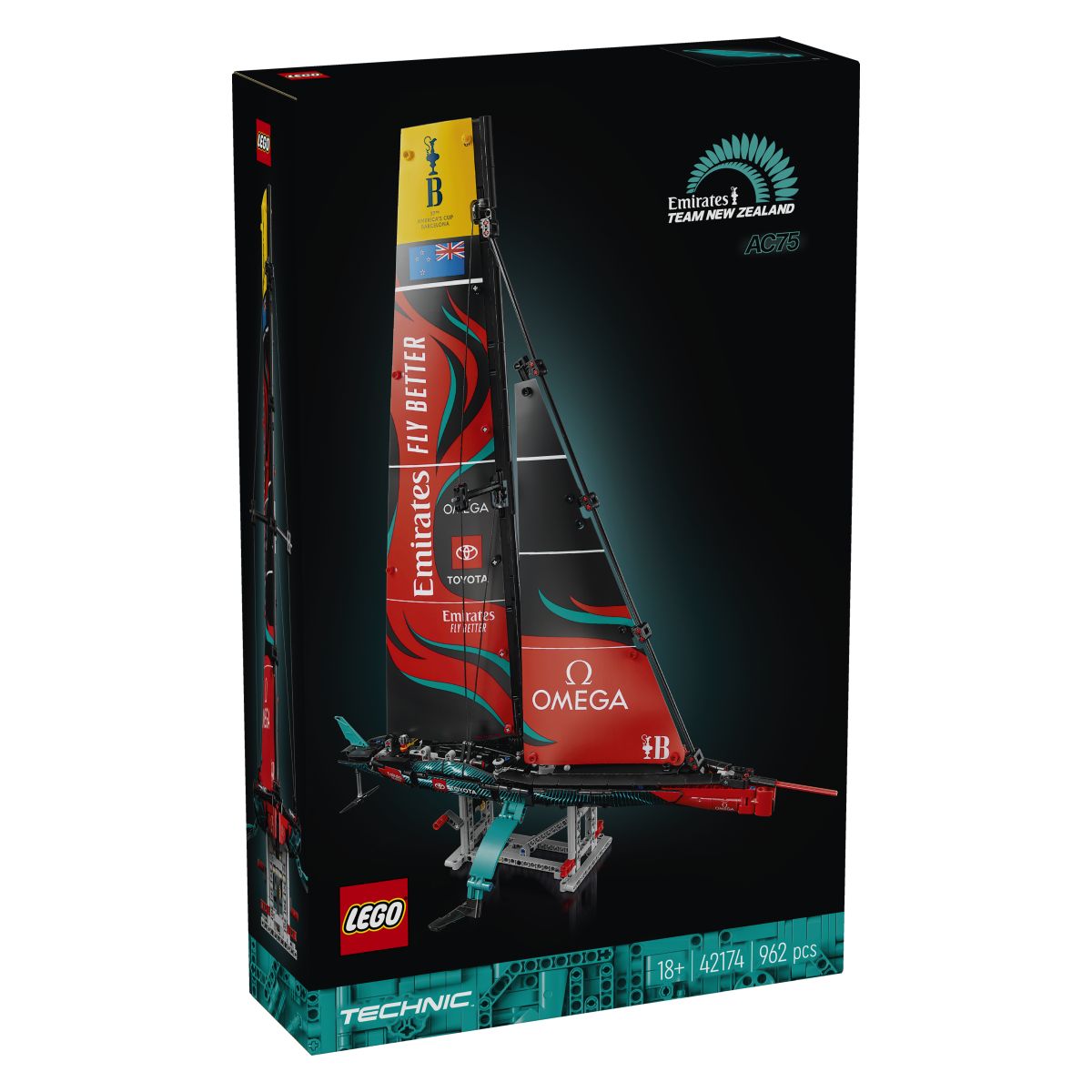 Lego Technic 42174 Emirates Team New Zealand, jahta AC75