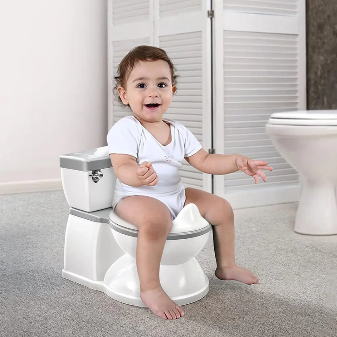 Mini WC za otroke – popolna pomoč pri treningu -kahlica z realističnim splakovalnikom in predalom - Acasa > Camera de