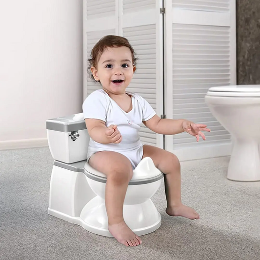 Mini WC za otroke – popolna pomoč pri treningu -kahlica z realističnim splakovalnikom in predalom - Acasa > Camera de