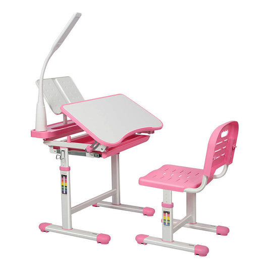 Otroška ergonomska miza s stolom – nastavljiva višina in LED lučka - n/a
