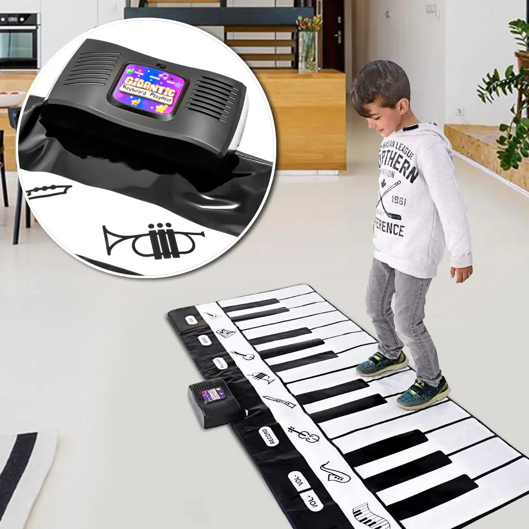 Otroški talni klavir – glasbena igralna podloga z zvoki -8 instrumentov in snemanje - Home and garden > Gift