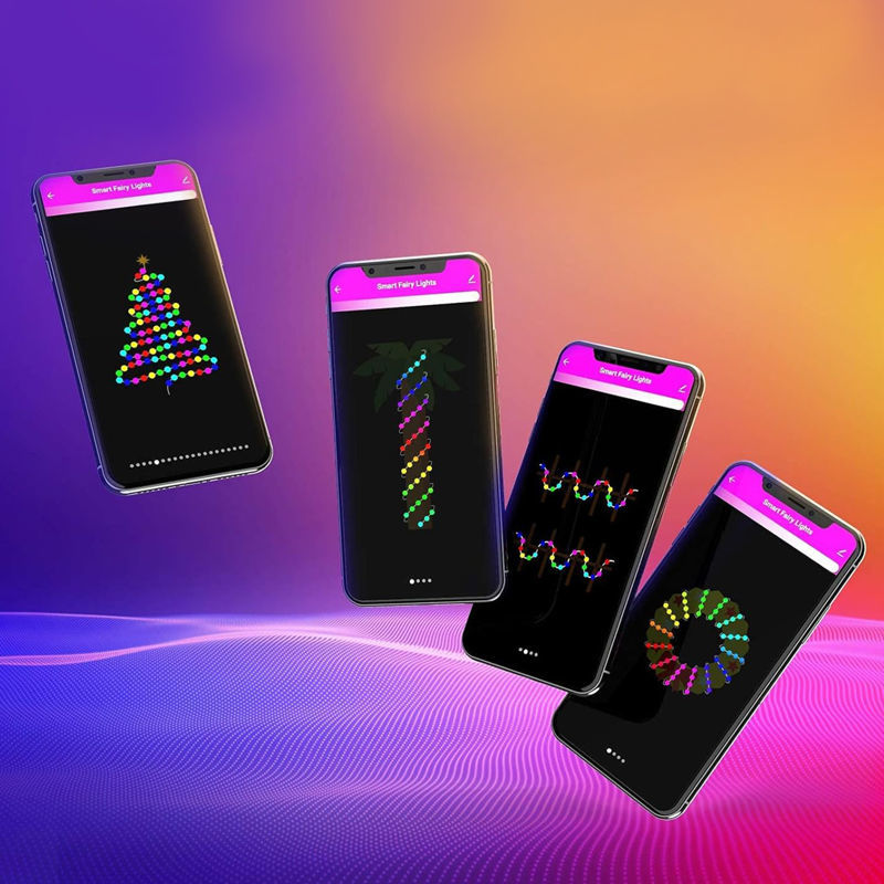 Pametne božične lučke - USB - 50 RGB LED - 5 m - Wi-Fi Bluetooth odzivajo na glasbo - Osvetlitev