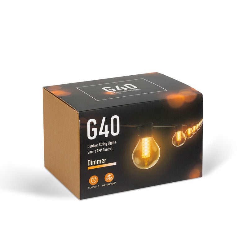 Pametni svetlobni niz luči - 100-240V - 25 toplo belih LED diod - 15 m - bluetooth - Osvetlitev