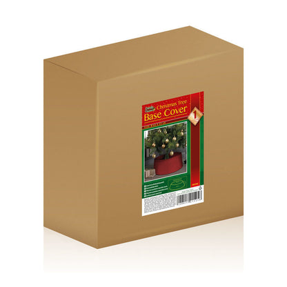 Pokrov za stojalo božičnega drevesa - rdeč plastičen - 65 x 23 cm - Dodatki za božično drevo