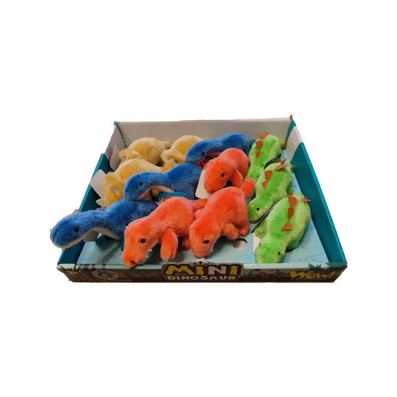 Set plišastih dinozavrov (12 kosov) 16cm 4 vrste - T-rex, Brachiosaurus, Stegosaurus, Triceratops - MiniPark