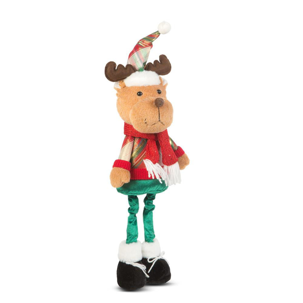 Stoječa tekstilna figura - jelen- s teleskopskimi nogami (95 x 25 x 20 cm) - Okraski