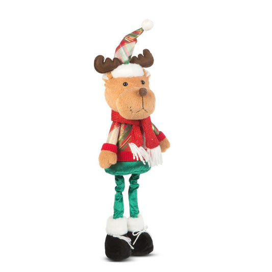 Stoječa tekstilna figura - jelen- s teleskopskimi nogami (95 x 25 x 20 cm) - Okraski