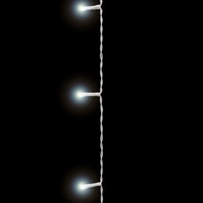 Zunanja svetlobna zavesa s 100 LED diodami 2,2m hladno bela omrežno napajanje IP44 - 8 programov - Osvetlitev